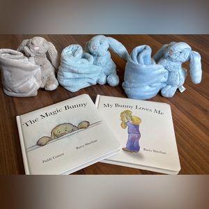 Jellycat Bunny Loveys and Books